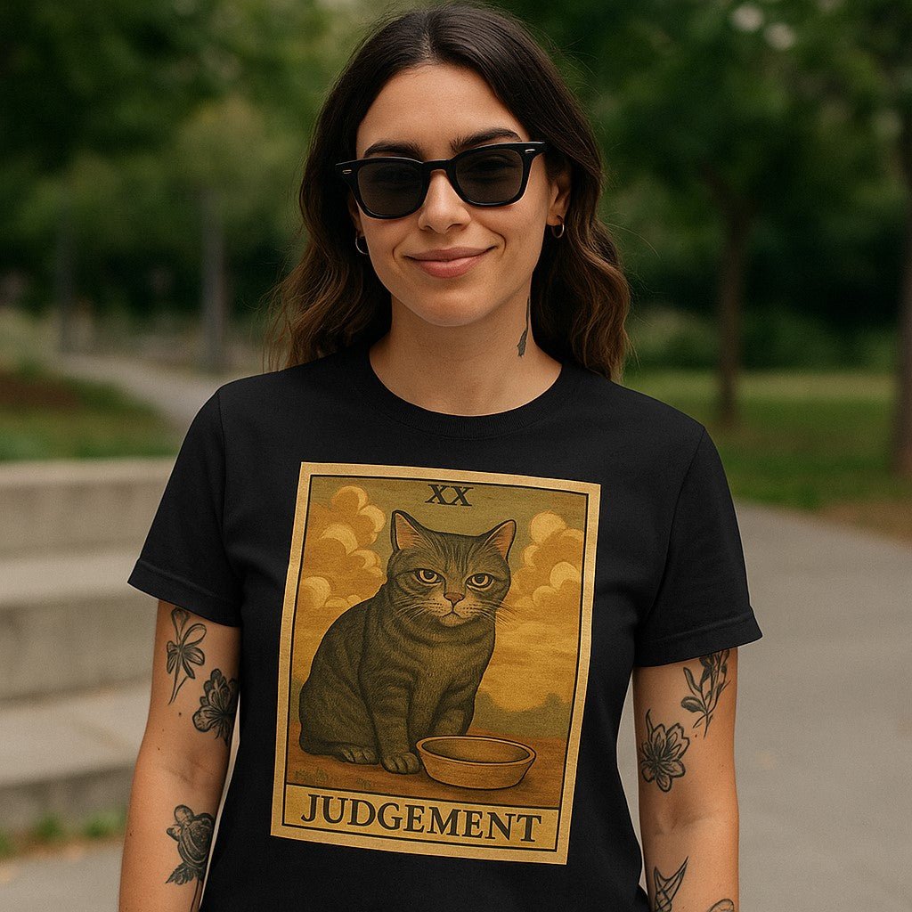 Judgement Cat Tarot T-Shirt Guys Shirt La Vie Bien Judgement Cat Tarot T-Shirt