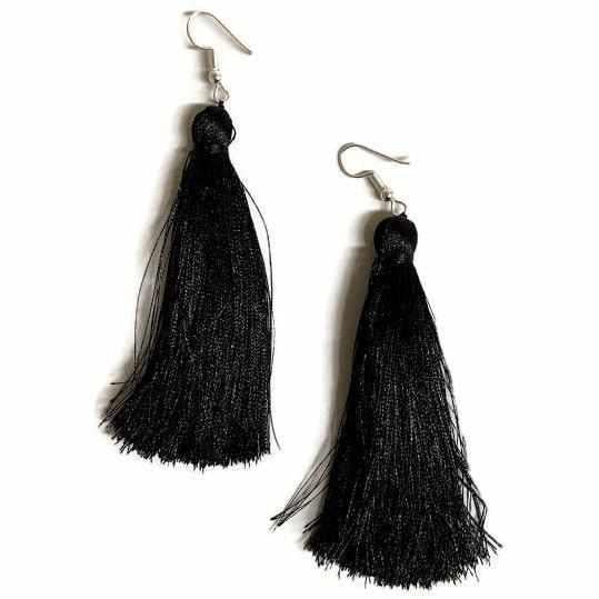 Juliana Silk Tassel Earrings - Mexico Jewelry La Vie Bien Juliana Silk Tassel Earrings - Mexico