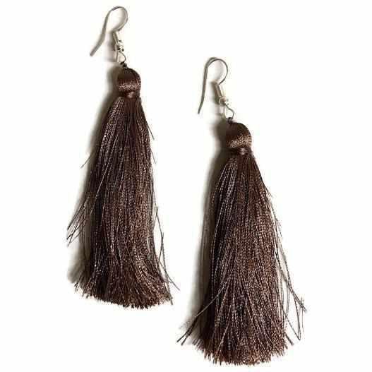 Juliana Silk Tassel Earrings - Mexico Jewelry La Vie Bien Juliana Silk Tassel Earrings - Mexico