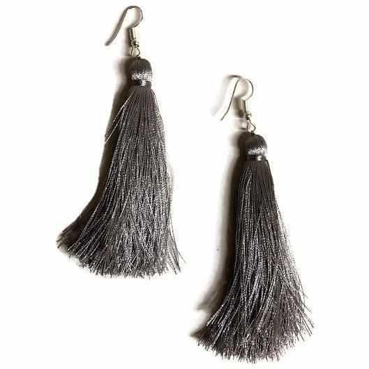 Juliana Silk Tassel Earrings - Mexico Jewelry La Vie Bien Juliana Silk Tassel Earrings - Mexico