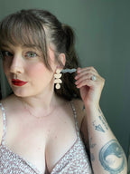Juliette earrings in Blush, surgical steel nickel free, handmade with polymer clay