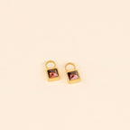 July Birthstone Huggie Hoop Charms by Oh Clementine