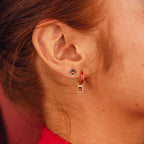 July Birthstone Huggie Hoop Charms by Oh Clementine