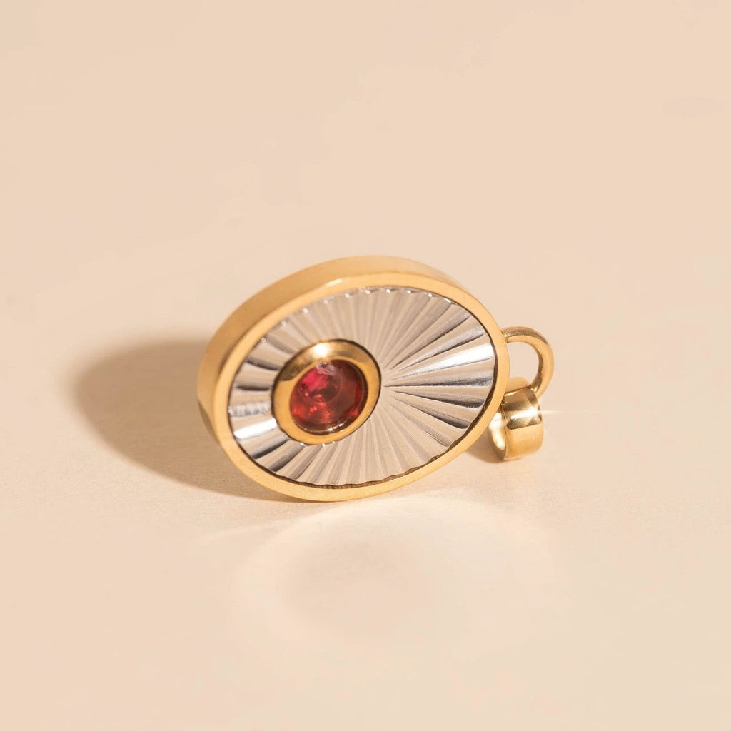 July Birthstone Necklace Charm by Oh Clementine