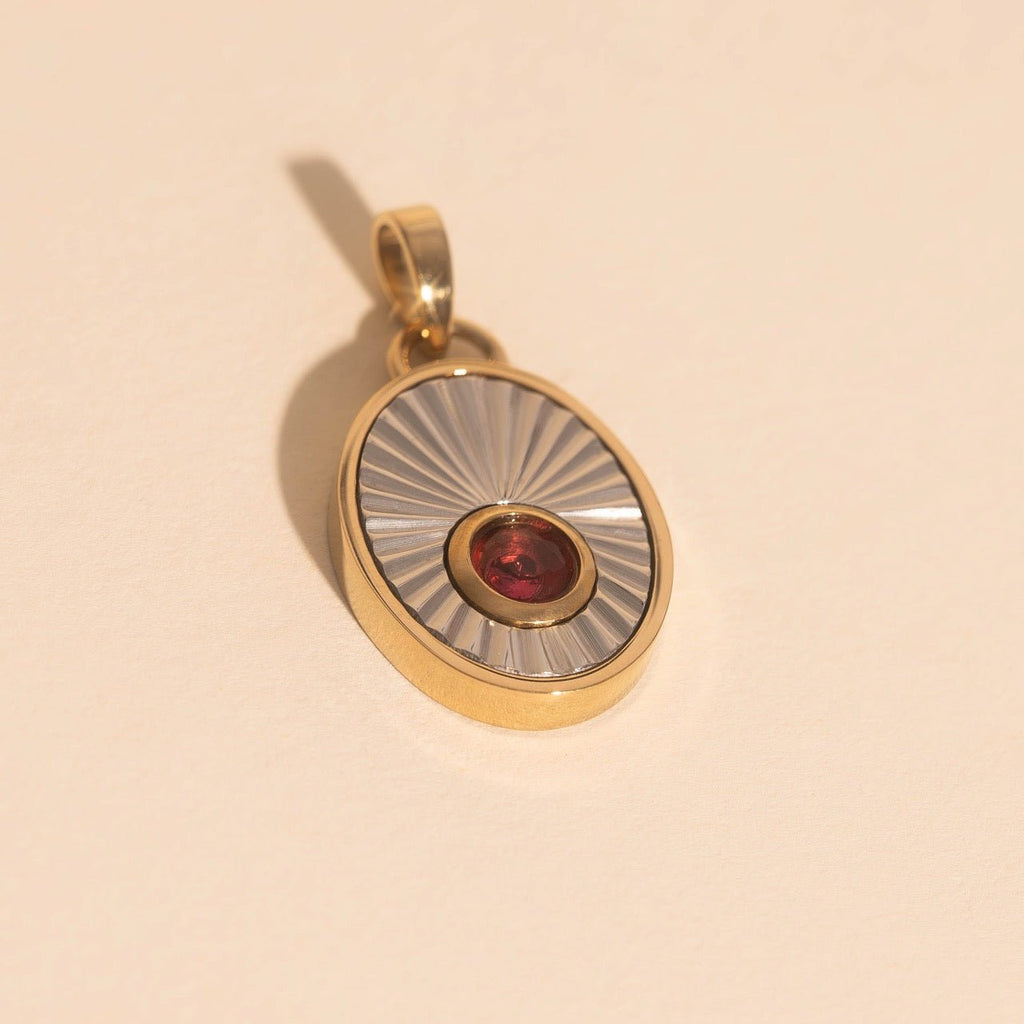 July Birthstone Necklace Charm Necklace Charm La Vie Bien July Birthstone Necklace Charm
