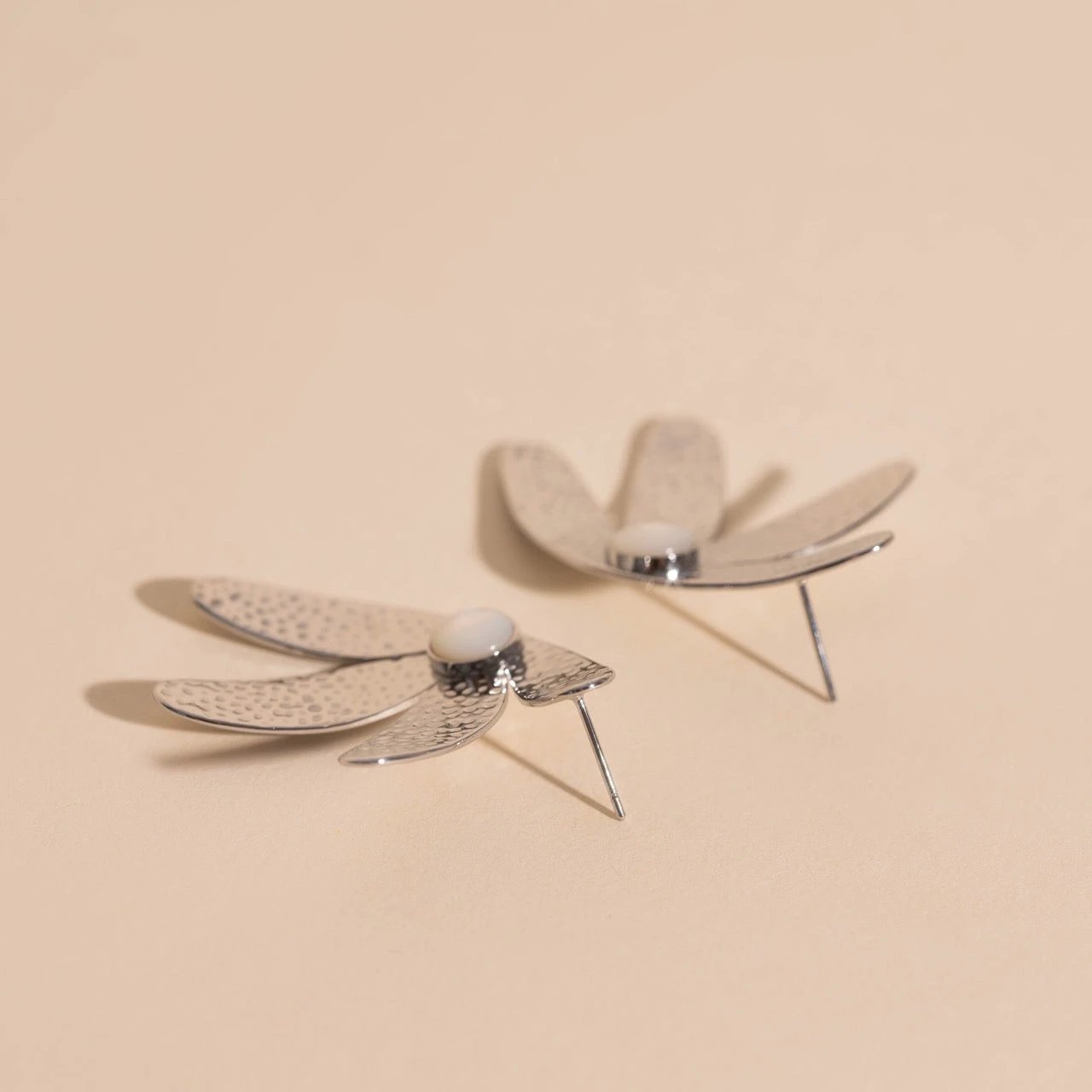 Jumbo Half Bloomed Stud Earrings by Oh Clementine