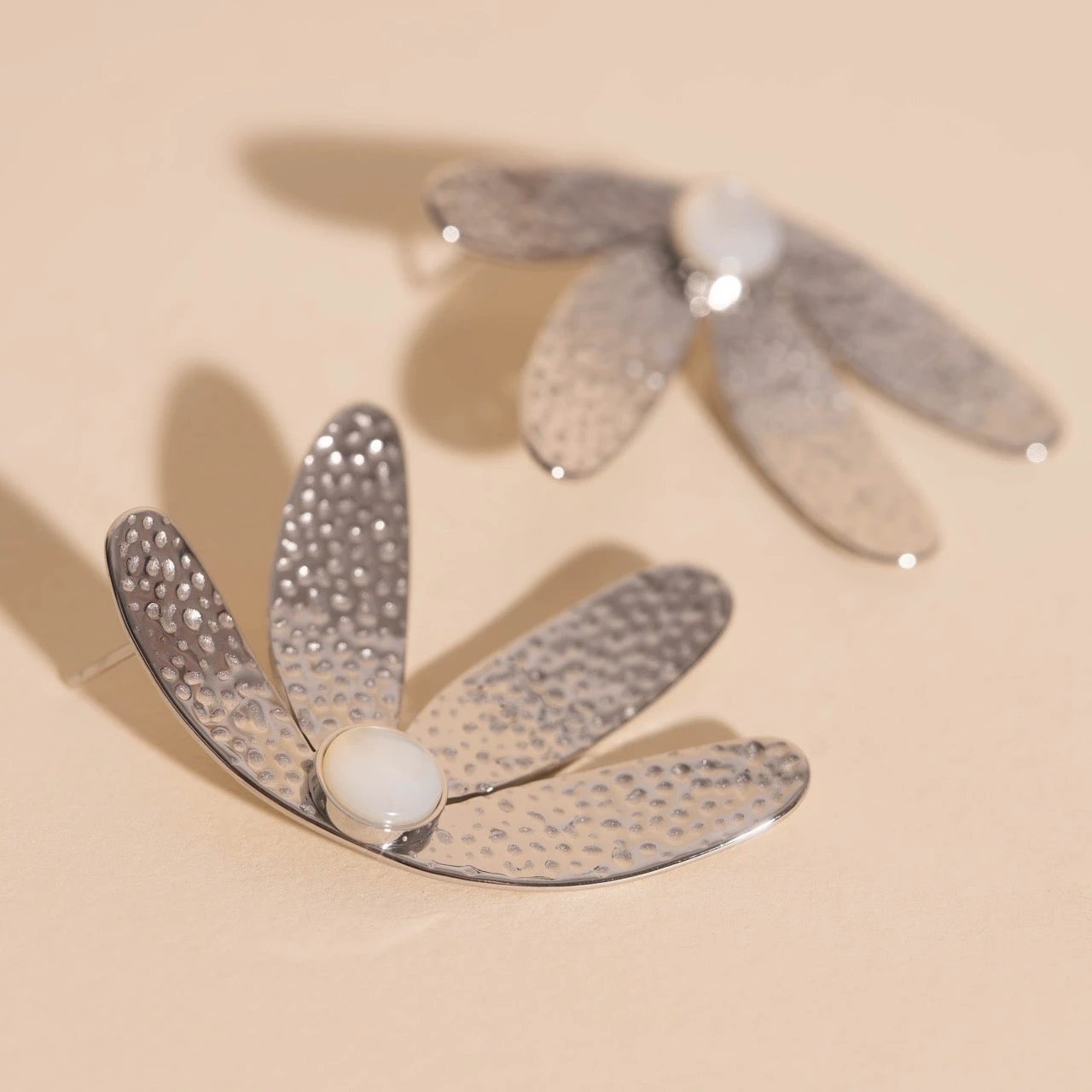 Jumbo Half Bloomed Stud Earrings by Oh Clementine