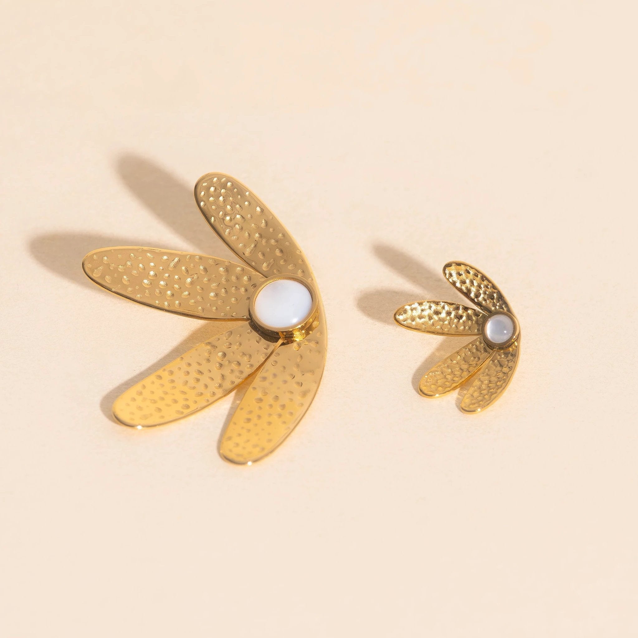 Jumbo Half Bloomed Stud Earrings by Oh Clementine