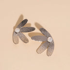 Jumbo Half Bloomed Stud Earrings by Oh Clementine
