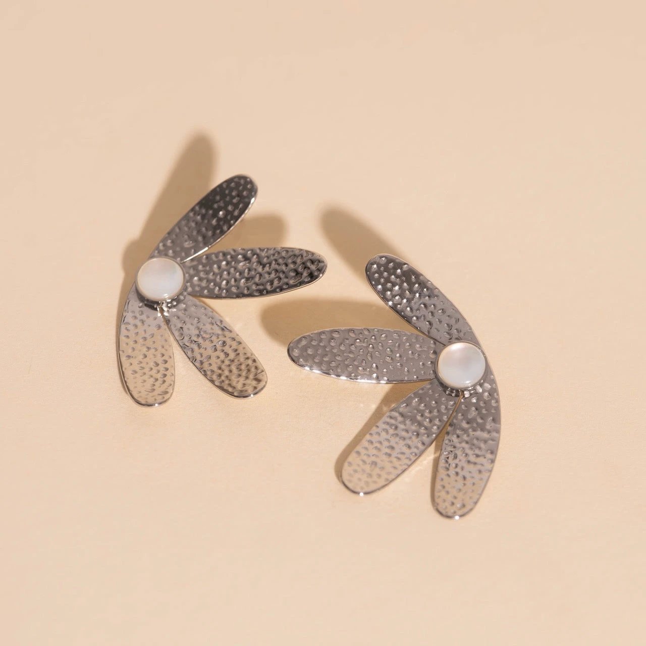 Jumbo Half Bloomed Stud Earrings by Oh Clementine