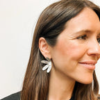 Jumbo Half Bloomed Stud Earrings by Oh Clementine