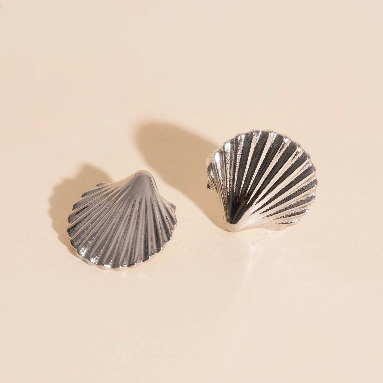 Jumbo Seashell Stud Earrings by Oh Clementine