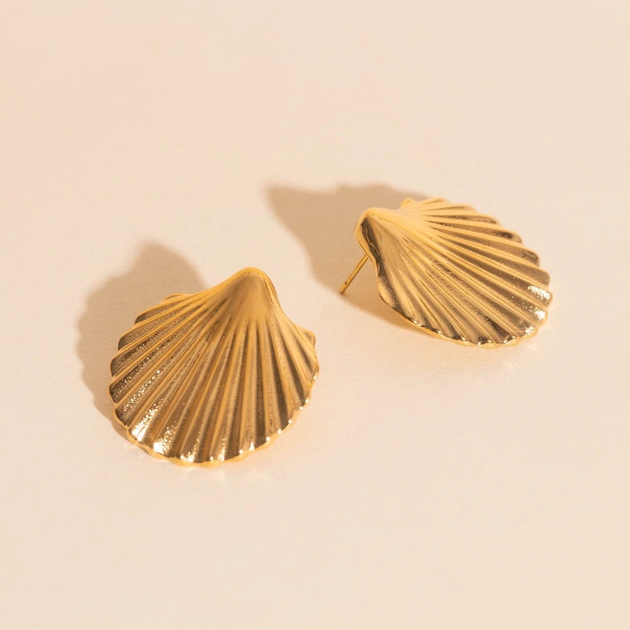 Jumbo Seashell Stud Earrings by Oh Clementine