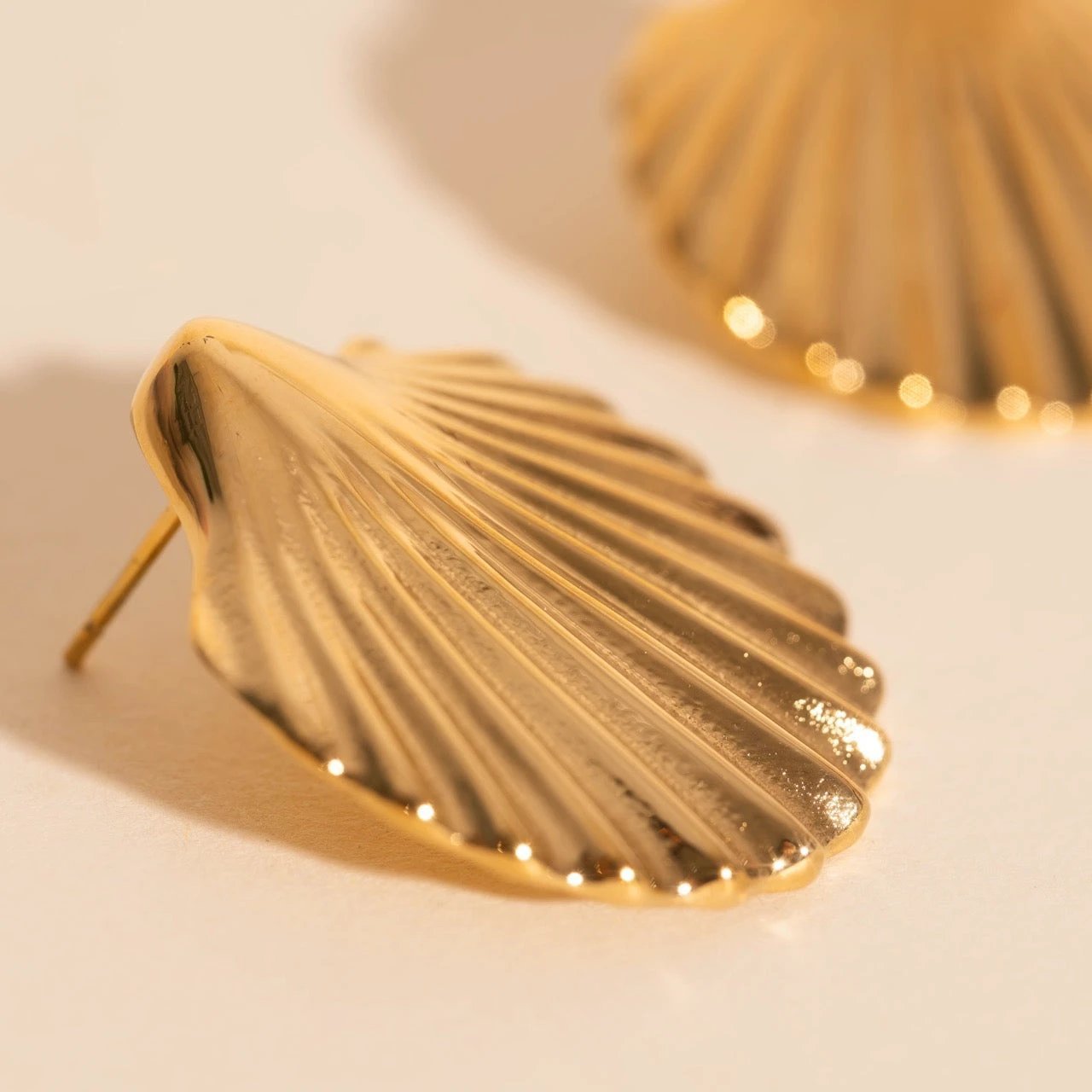Jumbo Seashell Stud Earrings by Oh Clementine