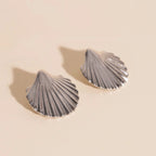 Jumbo Seashell Stud Earrings by Oh Clementine