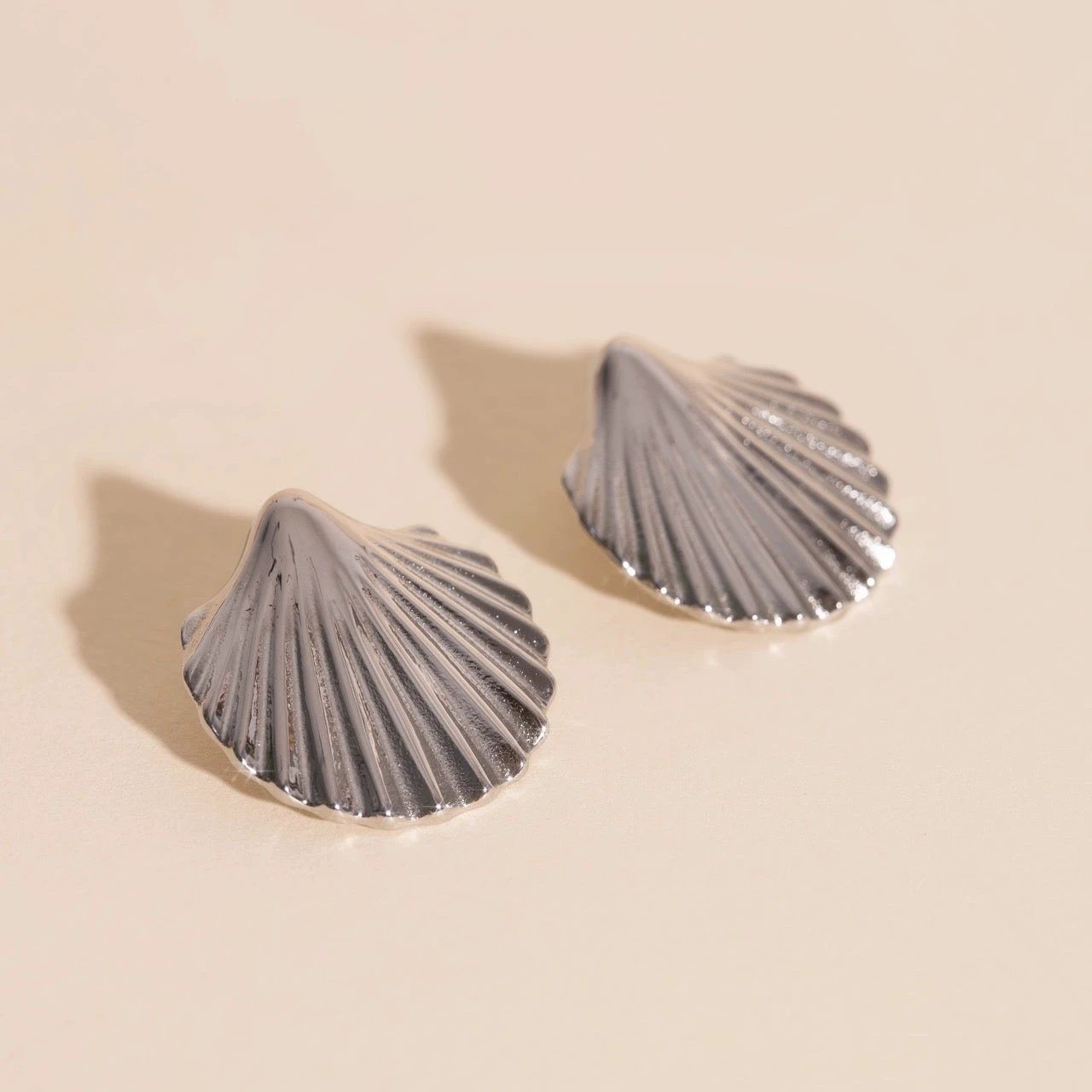 Jumbo Seashell Stud Earrings by Oh Clementine