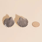 Jumbo Seashell Stud Earrings by Oh Clementine
