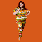 Jumpsuit in Earth - toned Meadow Print Jumpsuit La Vie Bien Jumpsuit in Earth - toned Meadow Print