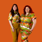 Jumpsuit in Earth - toned Meadow Print Jumpsuit La Vie Bien Jumpsuit in Earth - toned Meadow Print