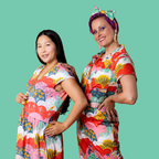 Jumpsuit in Mint & Strawberry Meadow Print Jumpsuit La Vie Bien Jumpsuit in Mint & Strawberry Meadow Print