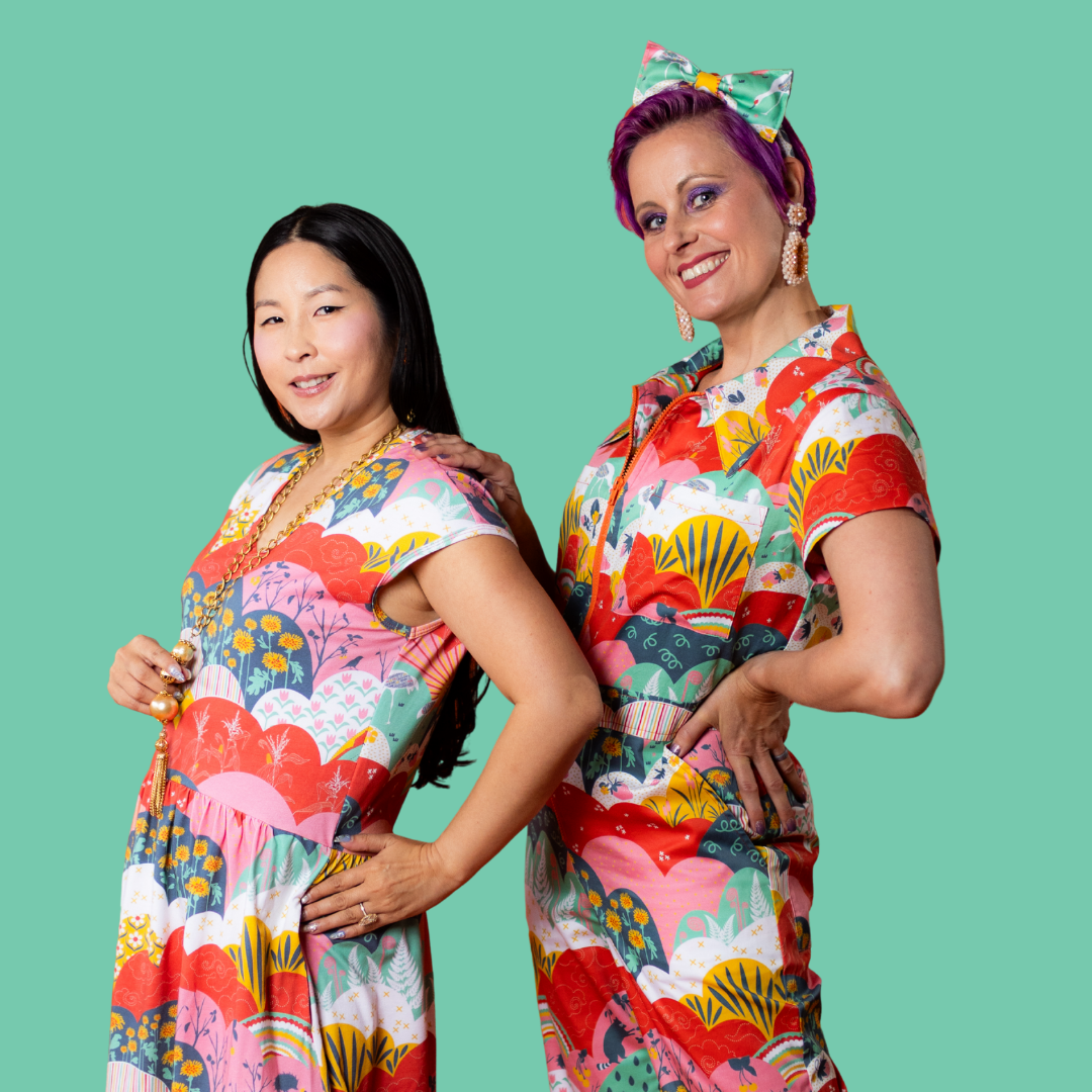 Jumpsuit in Mint & Strawberry Meadow Print Jumpsuit La Vie Bien Jumpsuit in Mint & Strawberry Meadow Print