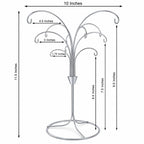 12-Arm Spiral Fountain Brass Silver Metal Ornament Stand Display 11.5 Inches