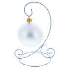 Twisted Wire Silver Metal Ornament Stand Display 7.2 Inches
