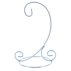 Twisted Wire Silver Metal Ornament Stand Display 7.2 Inches