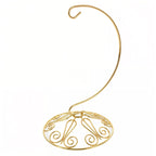 Curved Gold Wire Swirl Base Ornament Stand Display 7 Inches
