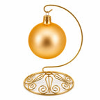 Curved Gold Wire Swirl Base Ornament Stand Display 7 Inches