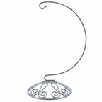 Curved Silver Wire Swirl Base Ornament Stand Display 8.75 Inches