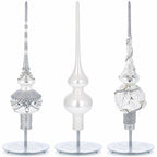 Ornate Silver Metal Rod Tree Topper Stand Display Stand 10 Inches