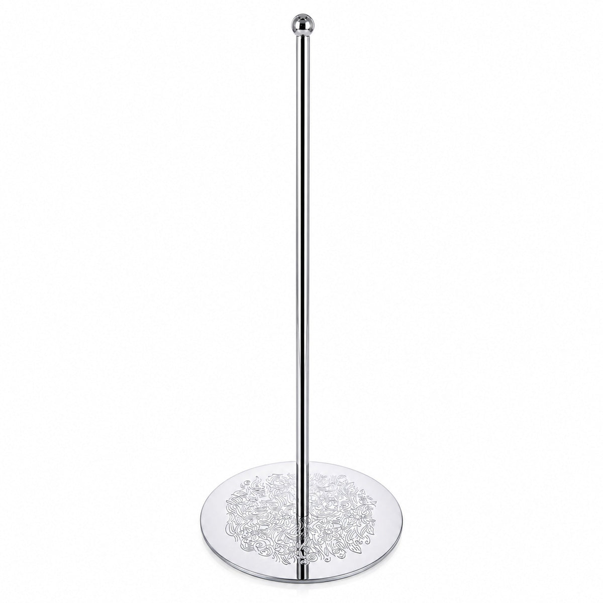 Ornate Silver Metal Rod Tree Topper Stand Display Stand 10 Inches