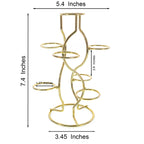 Gold Tone Metal Display Stand - Holds 7 Eggs Spheres 7.5 Inches Tall
