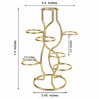 7-Ring 3-Tier Gold Wire Metal Sphere Crystals Egg Stand Holder Display 7.4 Inches (Taiwan)