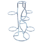 7-Ring 3-Tier Silver Wire Metal Sphere Crystals Egg Stand Holder Display 7.4 Inches