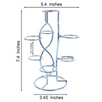 7-Ring 3-Tier Silver Wire Metal Sphere Crystals Egg Stand Holder Display 7.4 Inches