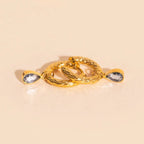 June Birthstone Huggie Hoop Charms by Oh Clementine