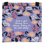 Just A Girl Staring At A Dinner Asking It To Cook Itself Funny Cooking and BBQ Apron 2 Pockets Adjustable Strap 100% Cotton | Gift for Her by The Bullish Store