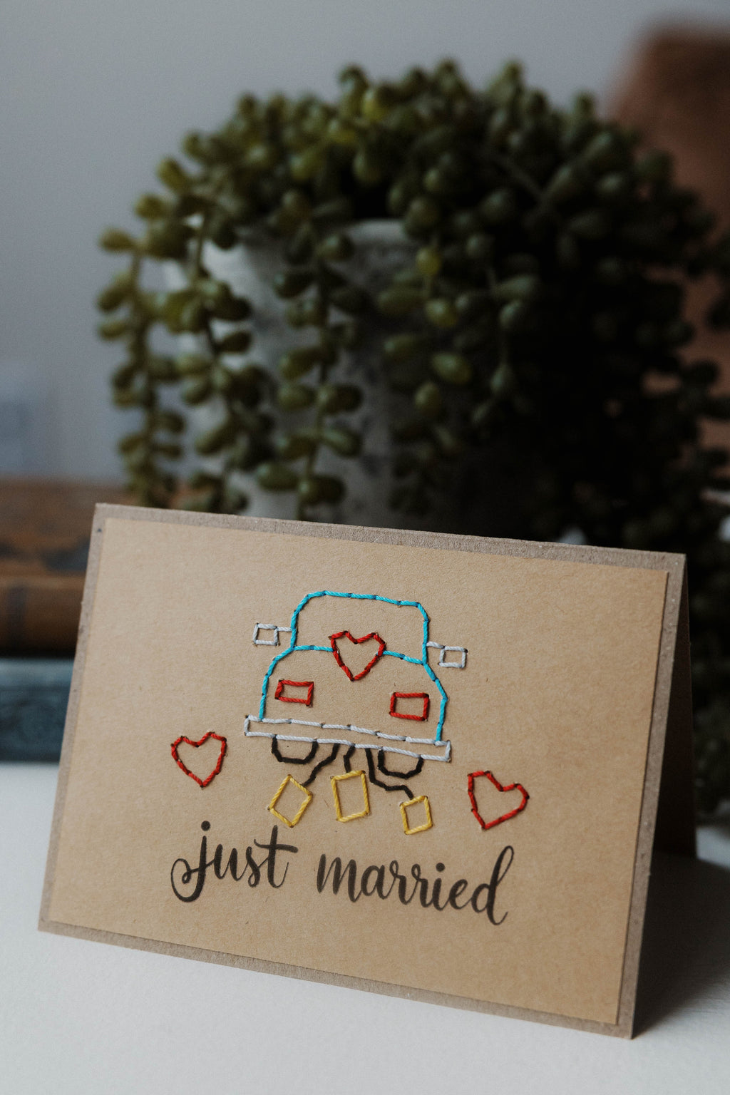 Just Married Greeting Card
