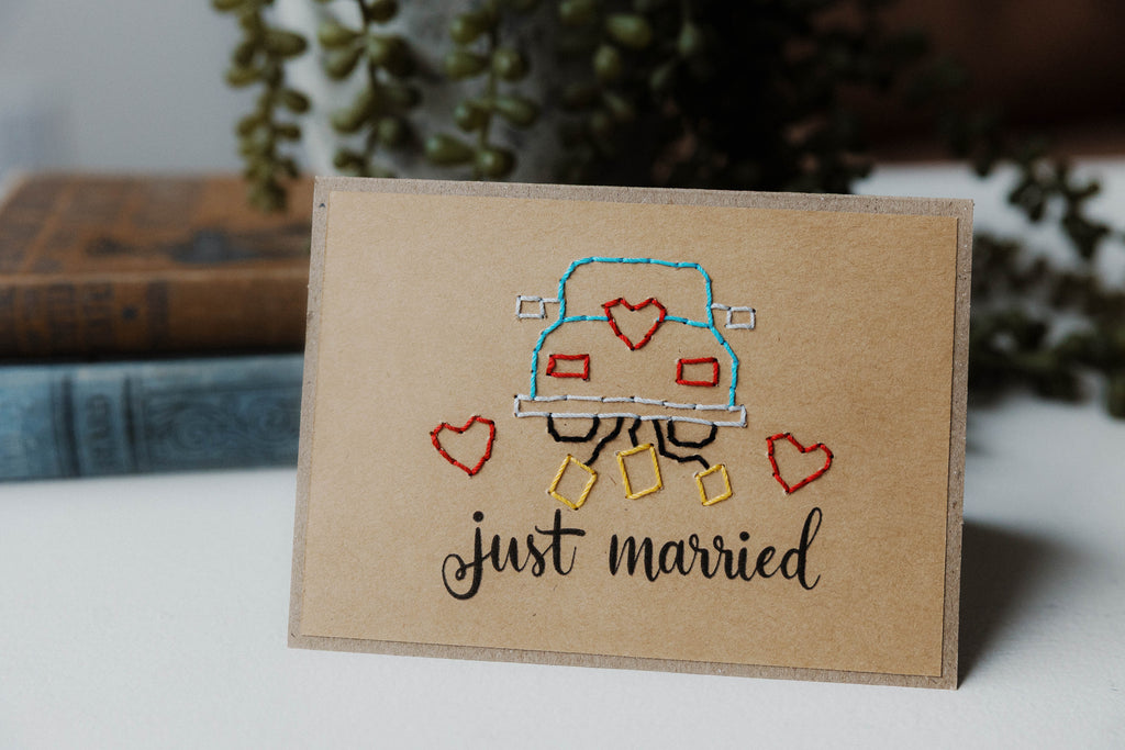 Just Married Greeting Card