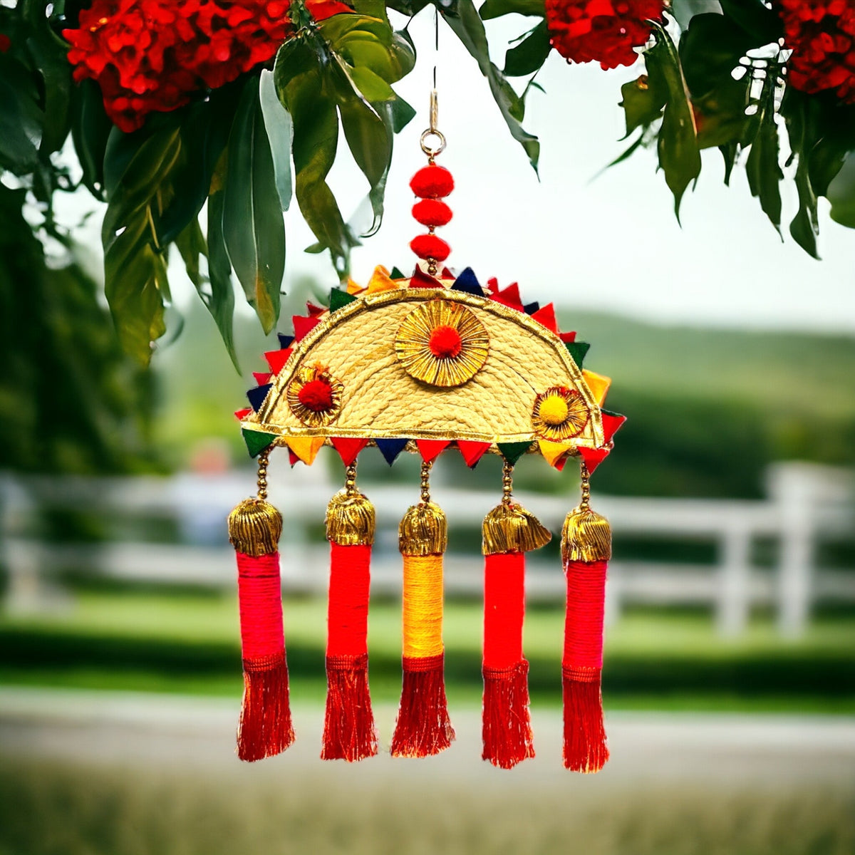 Jute Hanging with Tassels Festive Decor La Vie Bien Jute Hanging with Tassels