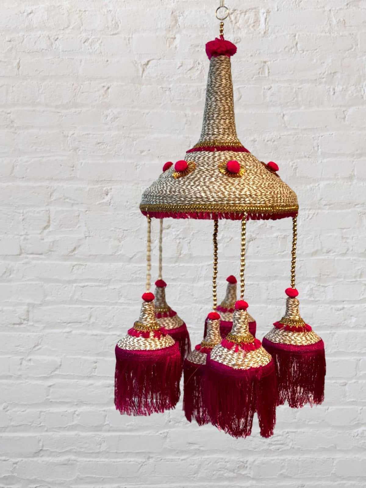 Jute Jhoomer with PomPom & Tassels Festive Decor La Vie Bien Jute Jhoomer with PomPom & Tassels