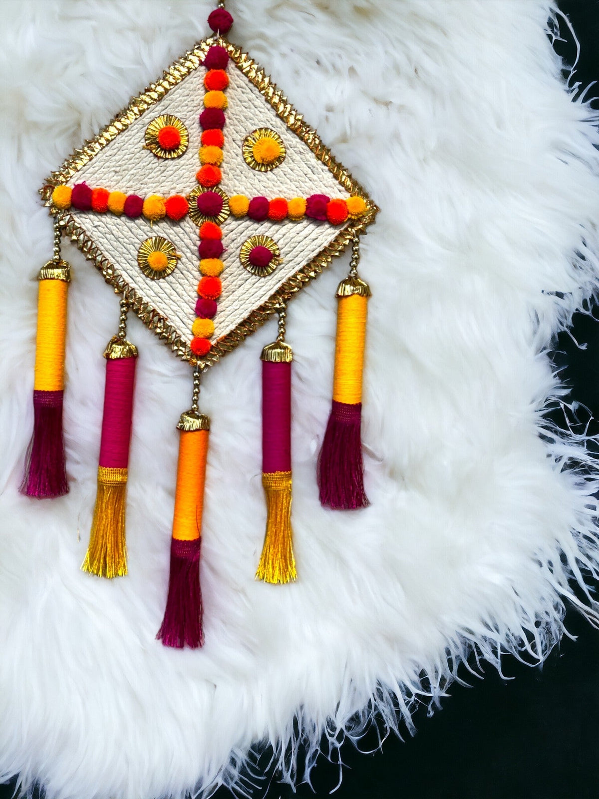 Jute Kite & Tassels Hanging Festive Decor La Vie Bien Jute Kite & Tassels Hanging