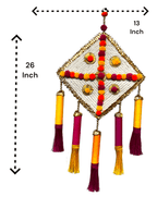 Jute Kite & Tassels Hanging Festive Decor La Vie Bien Jute Kite & Tassels Hanging