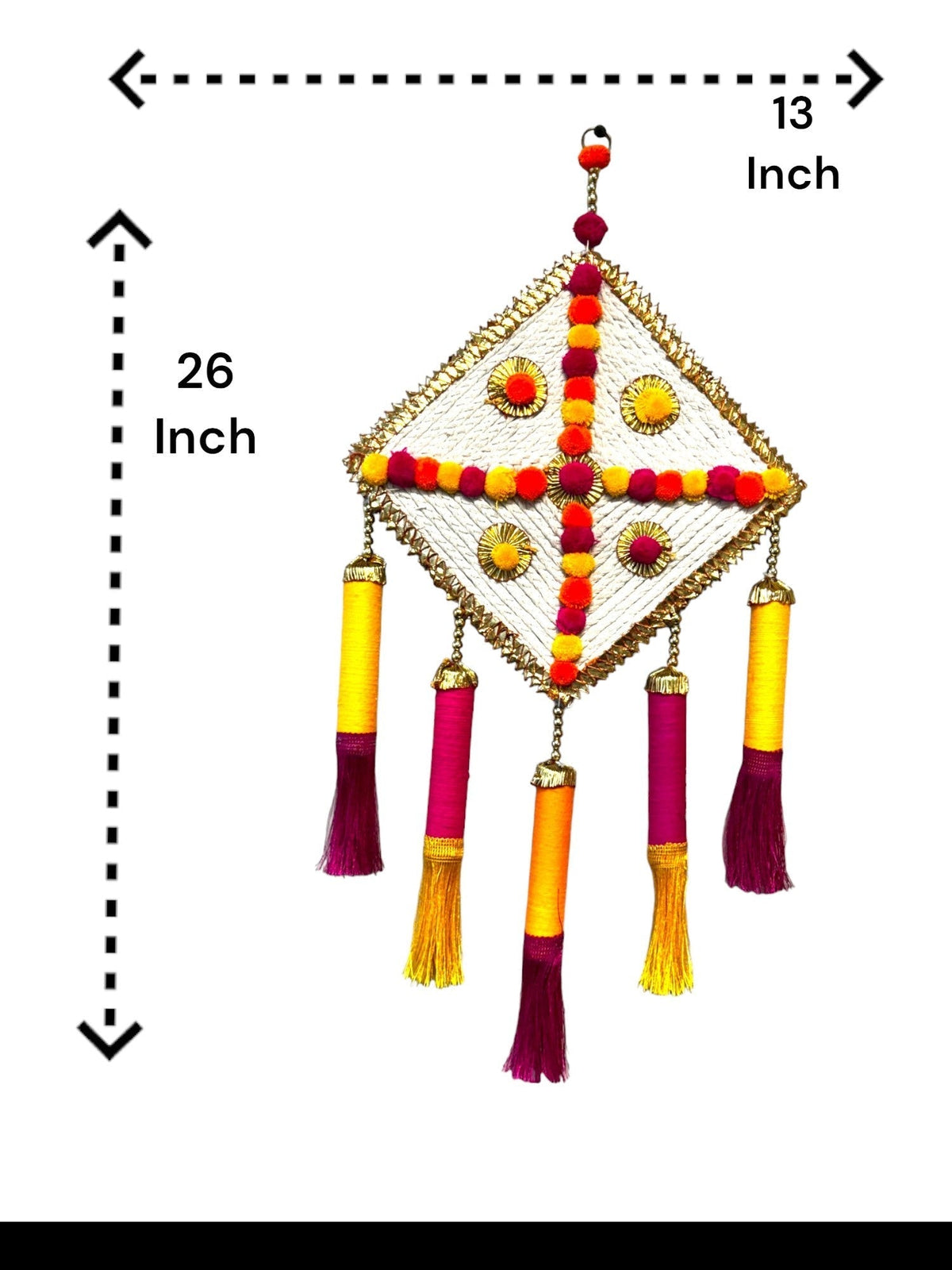 Jute Kite & Tassels Hanging Festive Decor La Vie Bien Jute Kite & Tassels Hanging