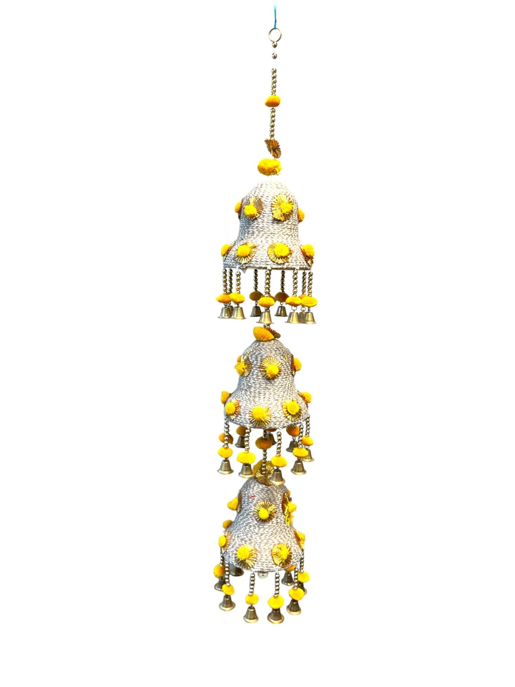 Jute Lari with Bell Shape & PomPom Festive Decor La Vie Bien Jute Lari with Bell Shape & PomPom