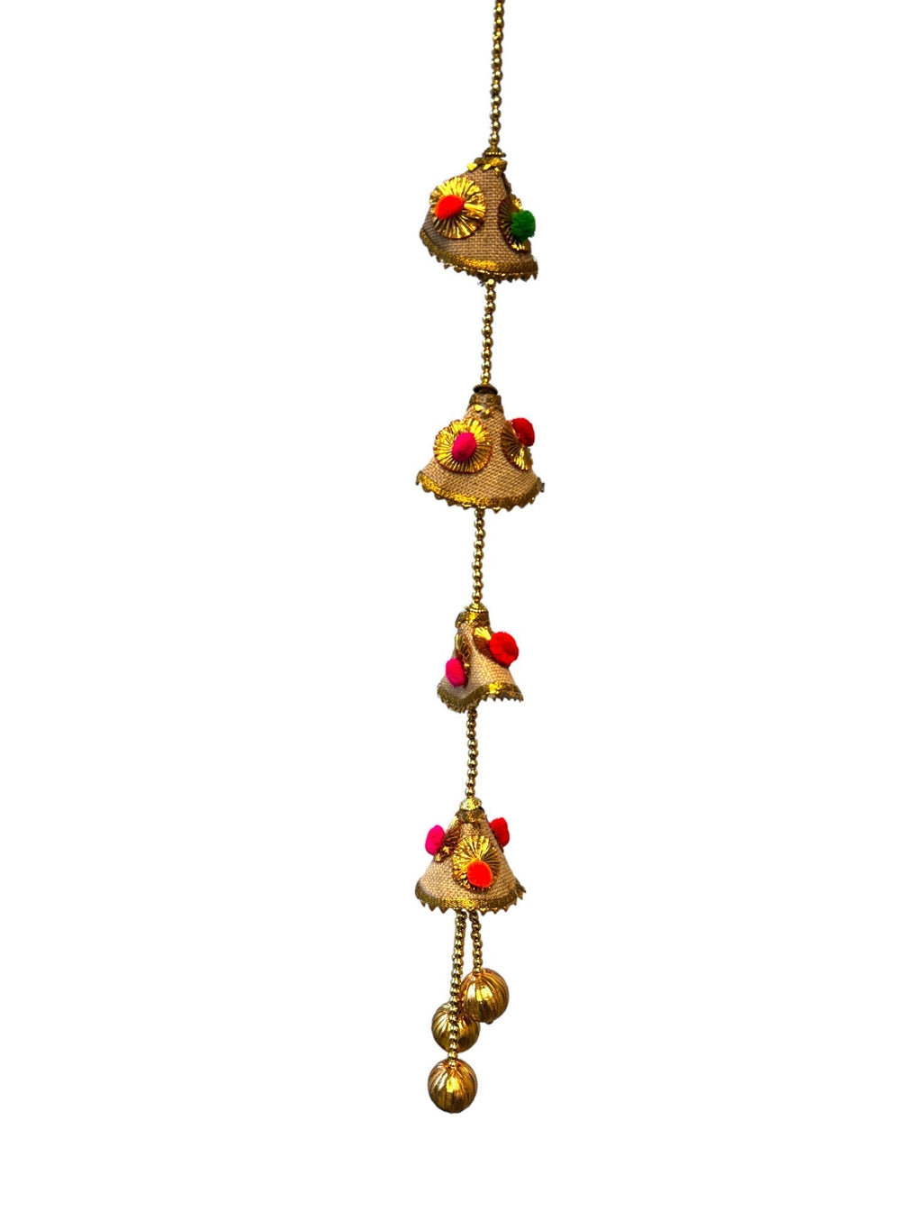 Jute Lari with PomPom & Gota, Set of 5 Festive Decor La Vie Bien Jute Lari with PomPom & Gota, Set of 5