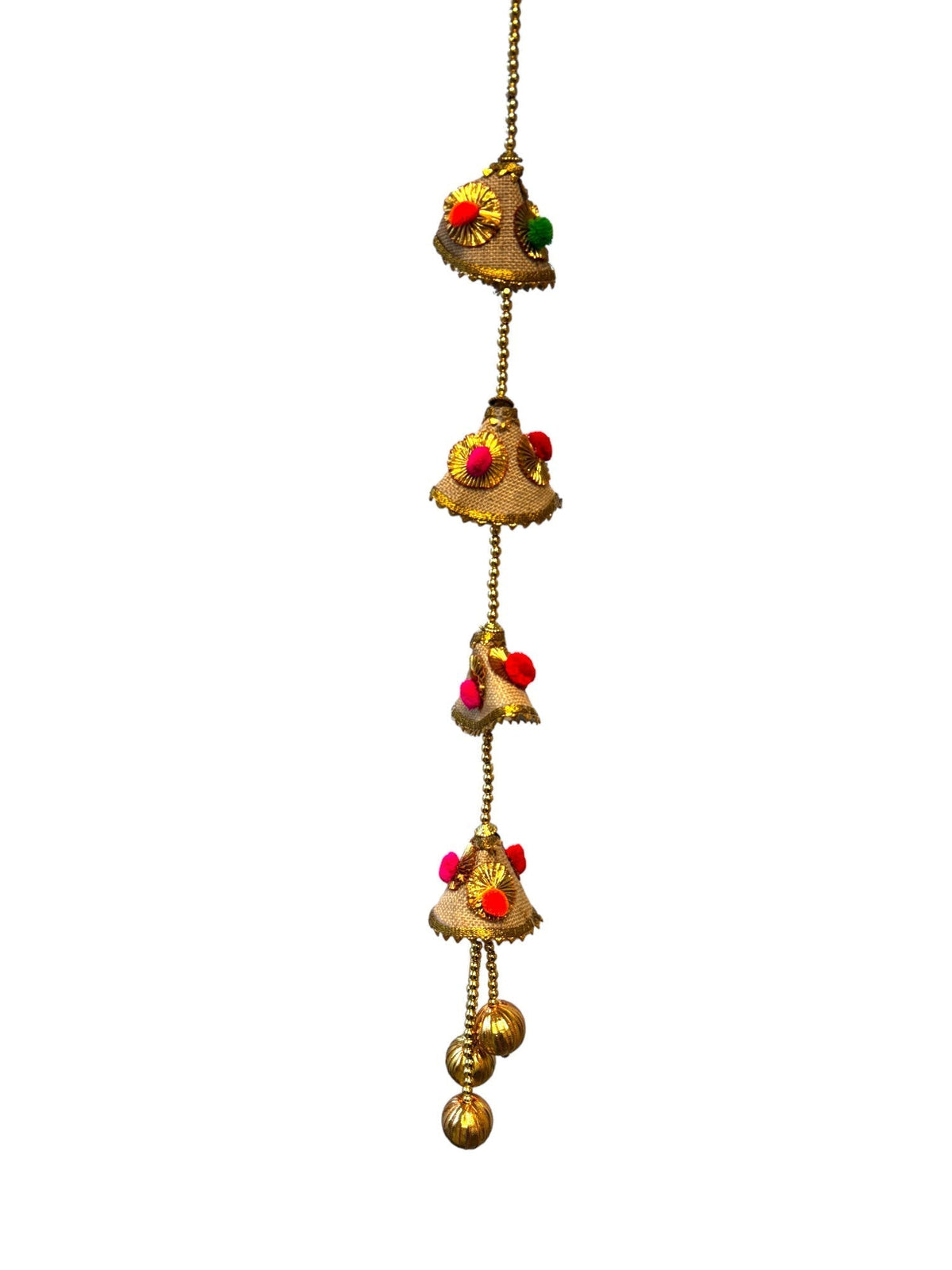Jute Lari with PomPom & Gota, Set of 5 Festive Decor La Vie Bien Jute Lari with PomPom & Gota, Set of 5