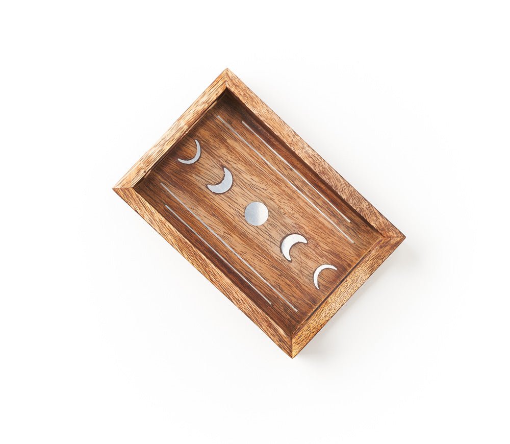 Jyotisha Celestial Rectangular Catch-all Tray - Brass Inlay HME stock line La Vie Bien Jyotisha Celestial Rectangular Catch-all Tray - Brass Inlay